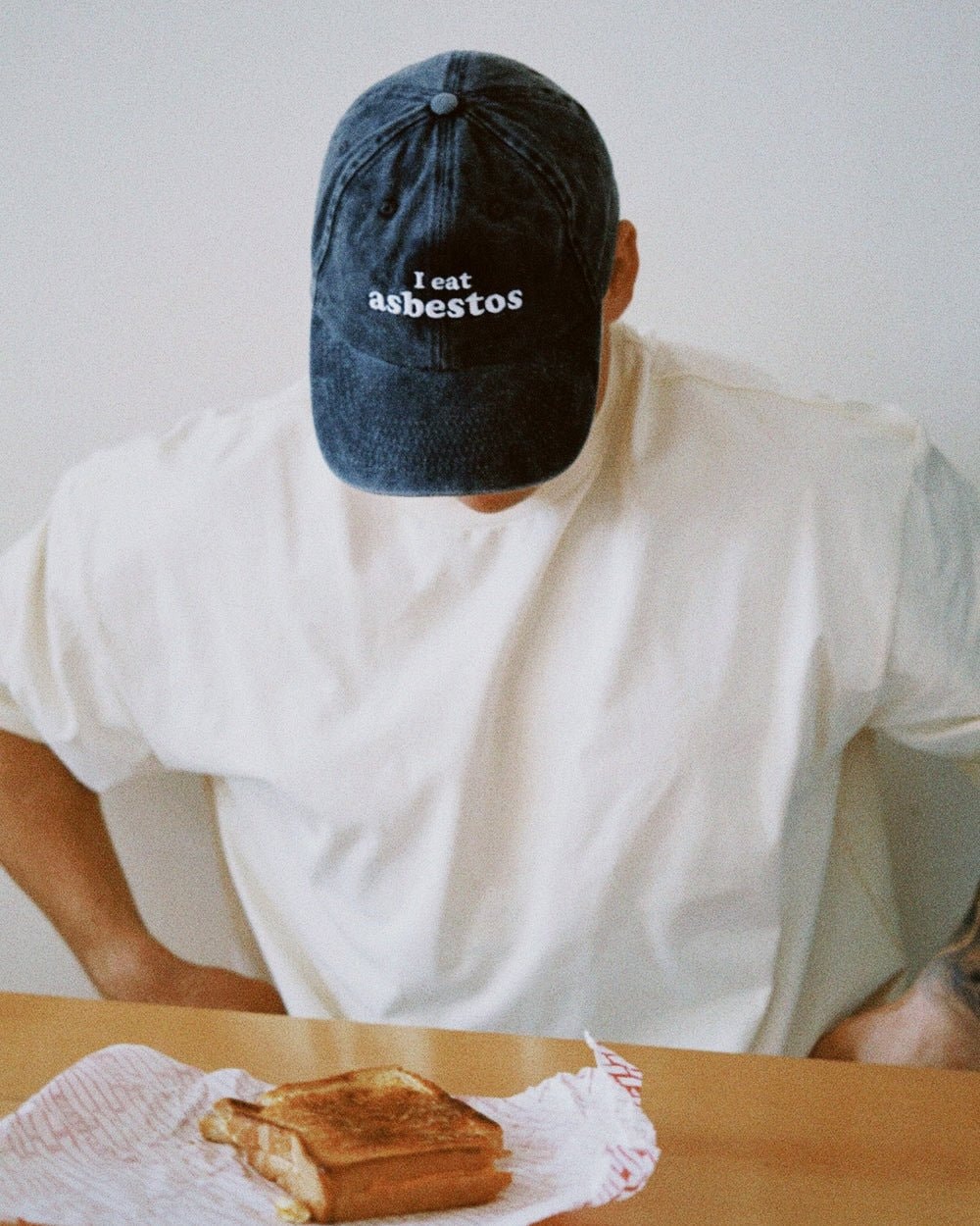 I Eat Asbestos Acid Wash Cotton Hat - Embroidered Threadheads Design