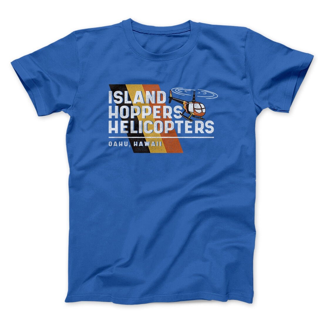 Island Hoppers Helicopters Unisex T-Shirt - Soft Cotton Blend, Vintage Fit