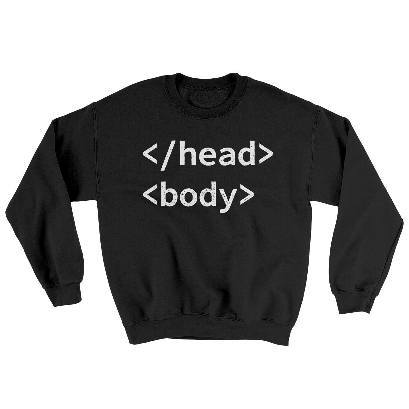 HTML Head Body Ugly Sweater Crewneck Sweatshirt