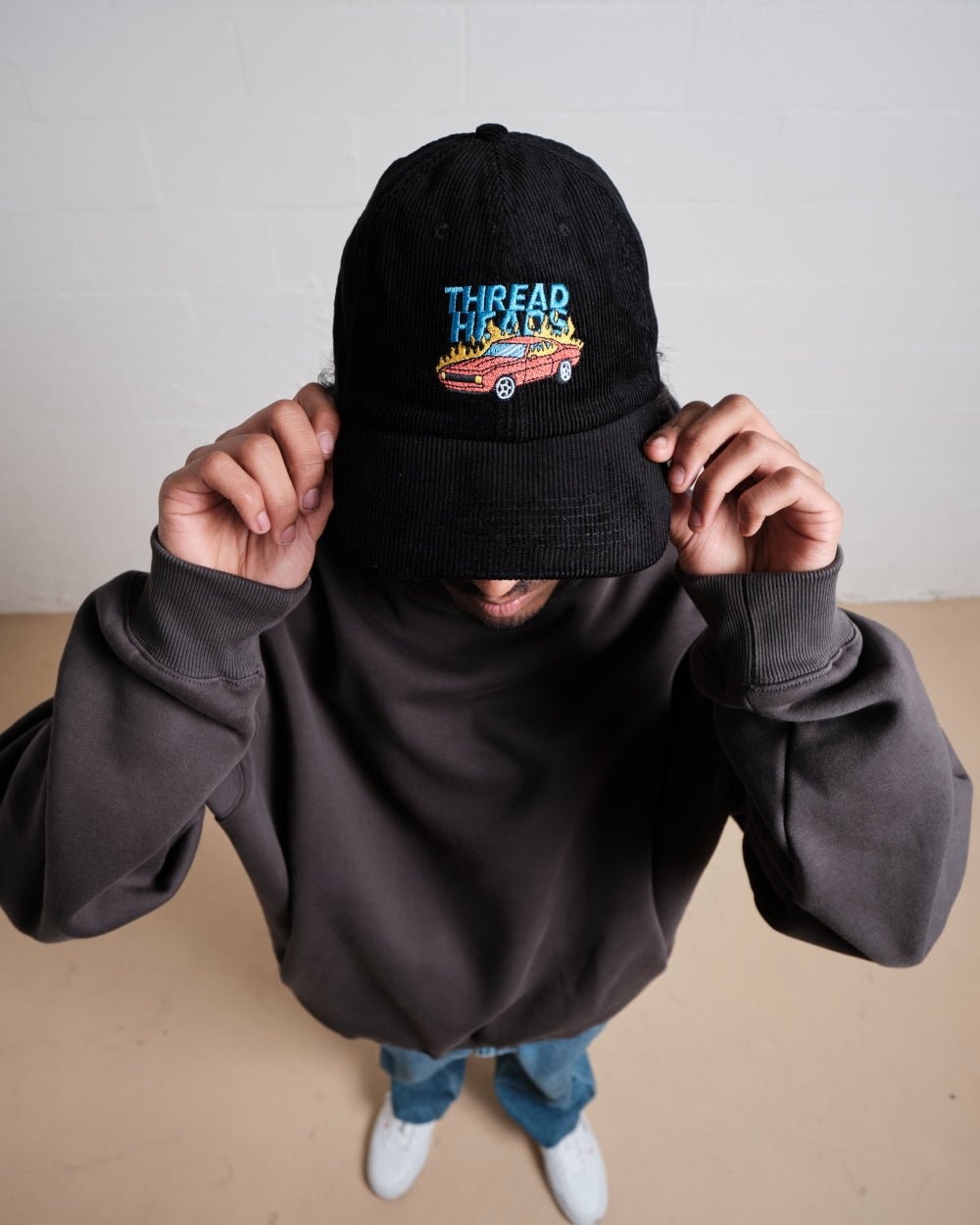 Burning My Feelings Corduroy Hat - Premium 100% Cotton Adjustable Unisex Cap by Threadheads
