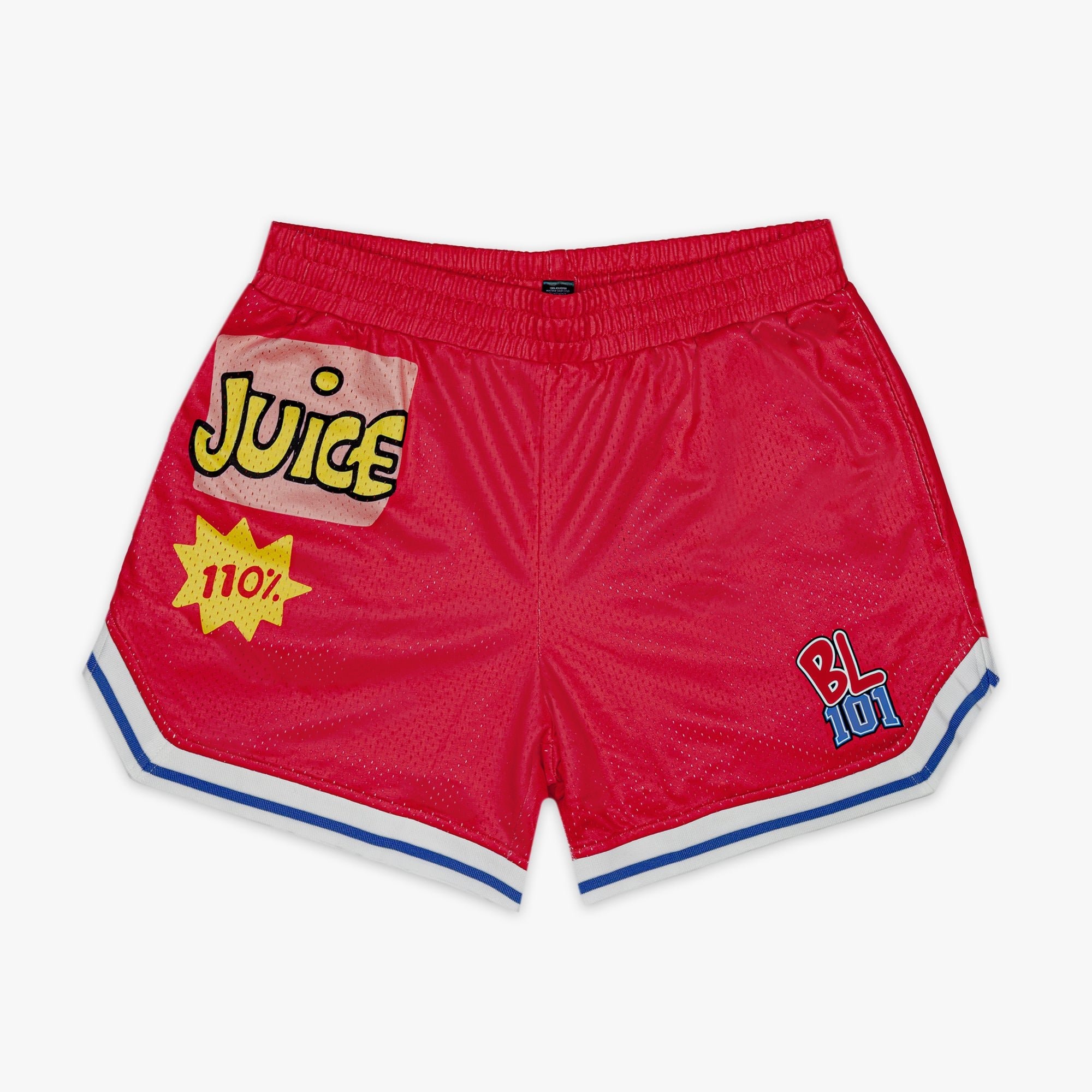 Juicebox League Mesh Shorts - Allover Pattern, Side Pockets, 5" Inseam
