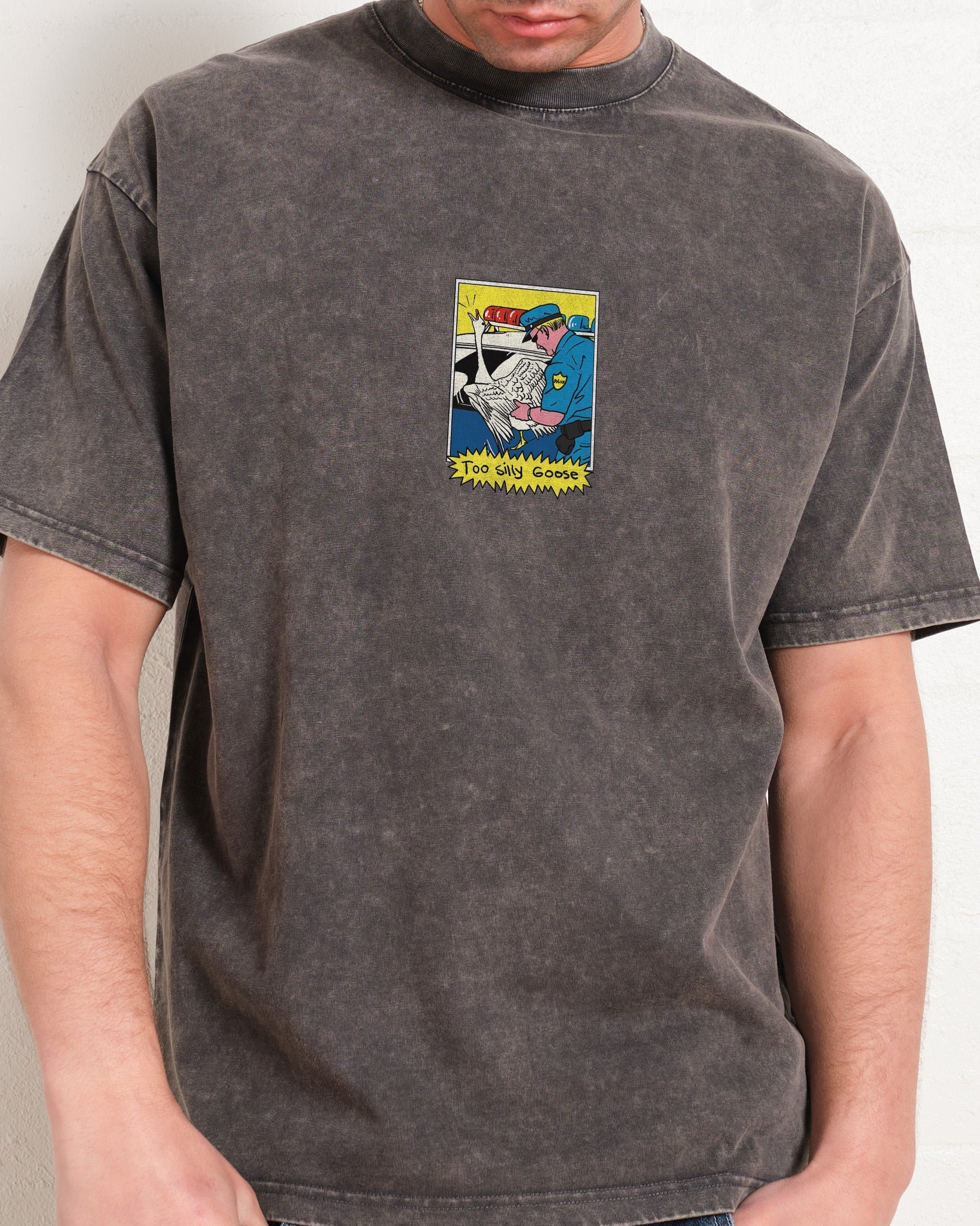 Too Silly Goose Oversized Graphic Tee Unisex 90s Boxy Fit 100% Combed Cotton
