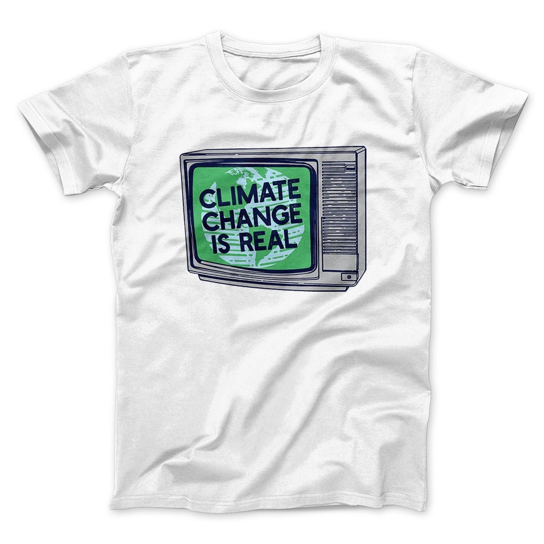 Climate Change is Real Men/Unisex T-Shirt - Soft Combed Cotton Crew Neck Tee