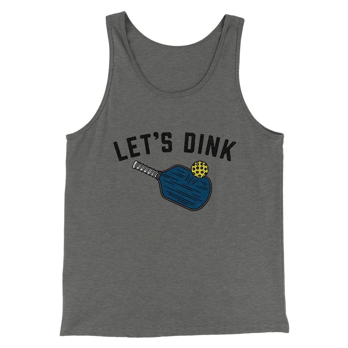 Let's Dink Men/Unisex Tank Top Pickleball Graphic Modern Fit Combed Cotton