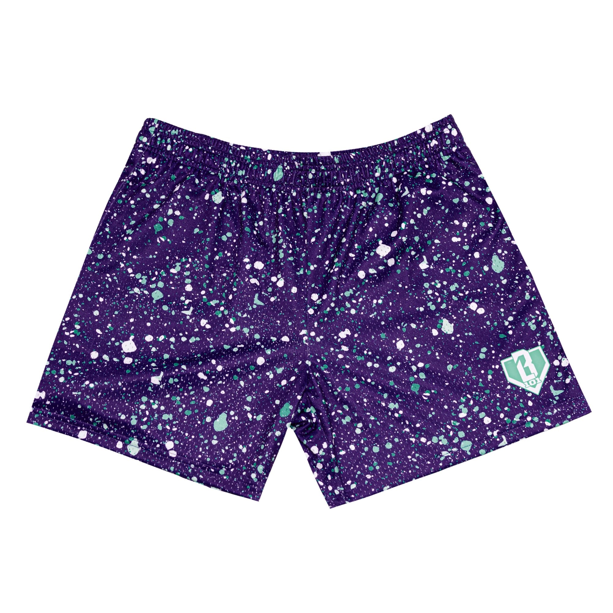 Splatter Shorts - Purple