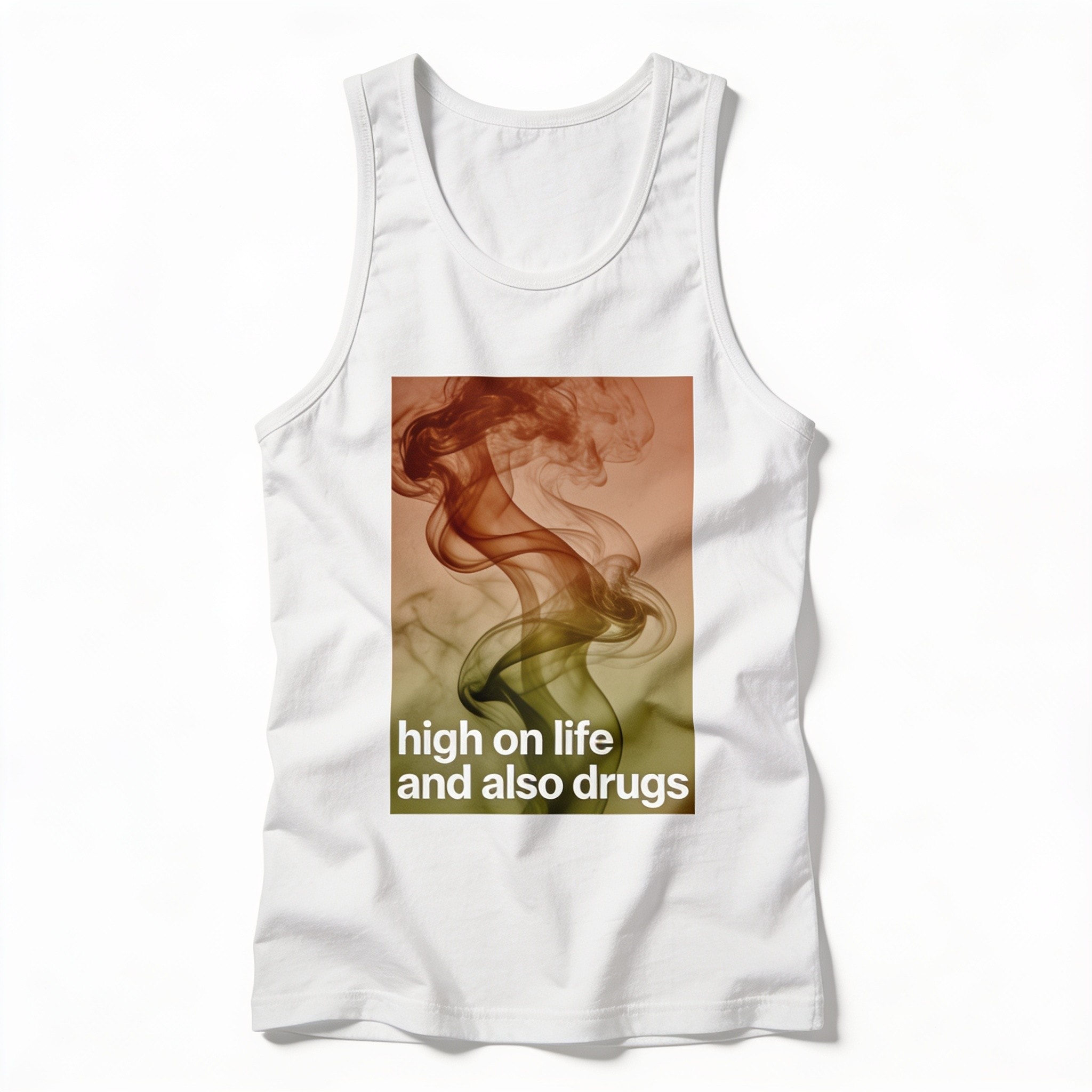 High On Life And Also Drugs Men/Unisex Tank Top - Combed Ring-Spun Cotton