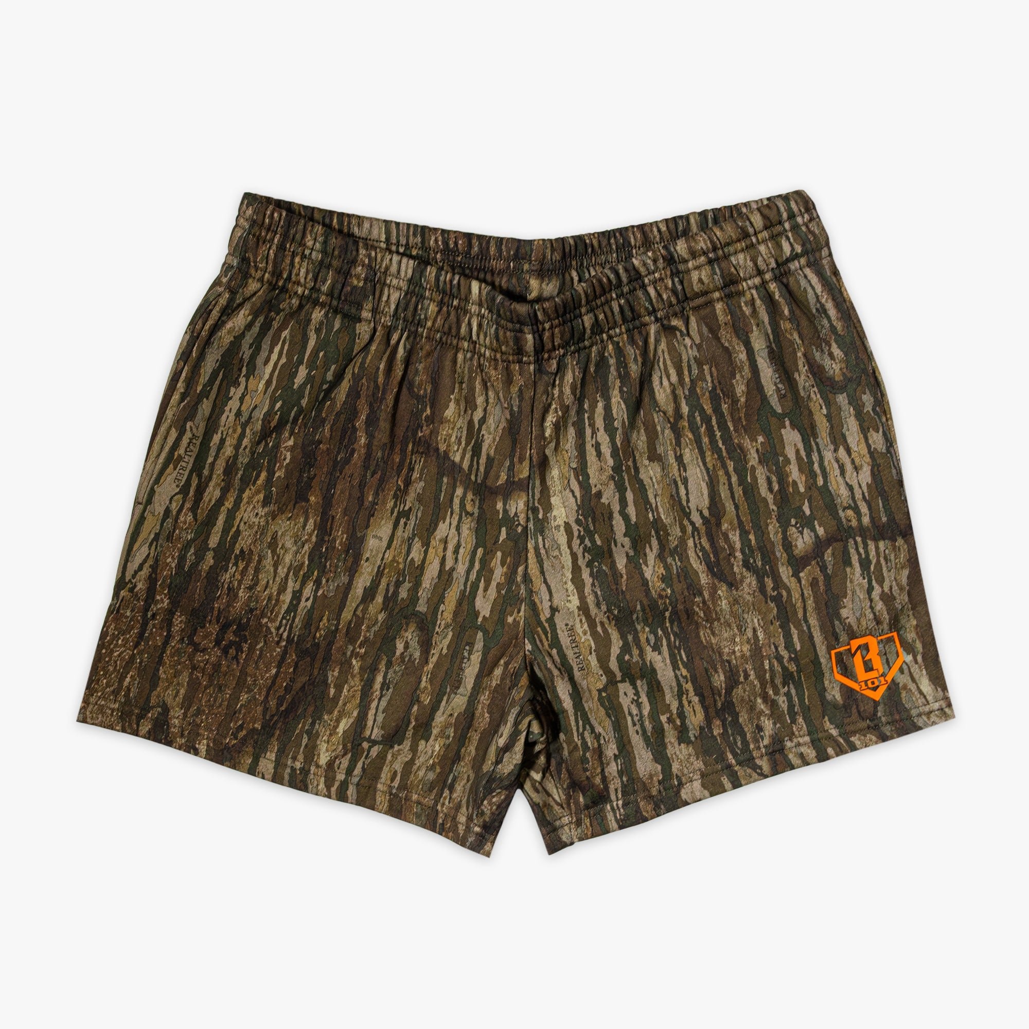 Realtree Legacy Camo Sweatshorts - Polyester Cotton Elastic Waistband