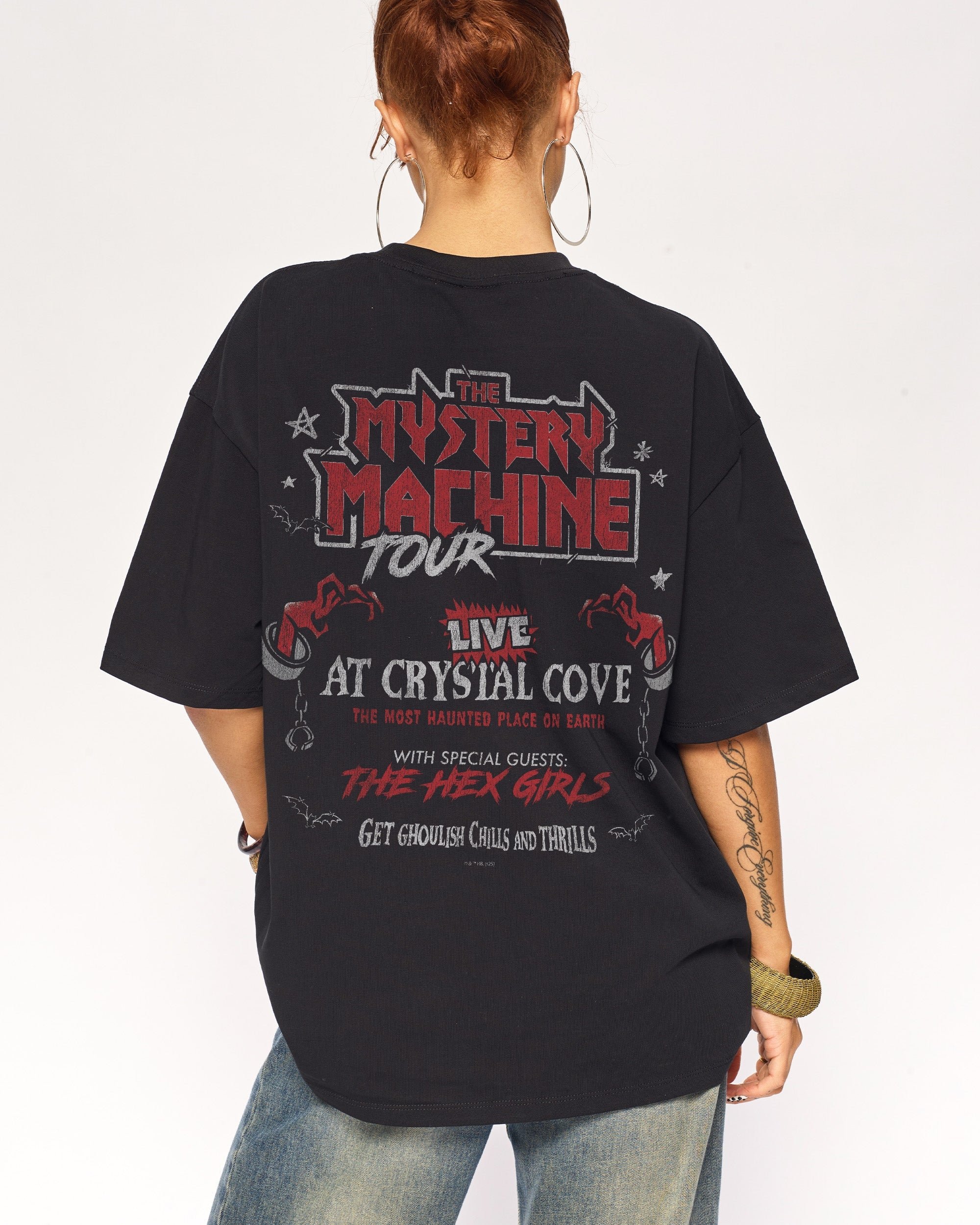 Scooby-Doo Mystery Machine Tour Oversized Graphic Tee - Unisex 100% Combed Cotton
