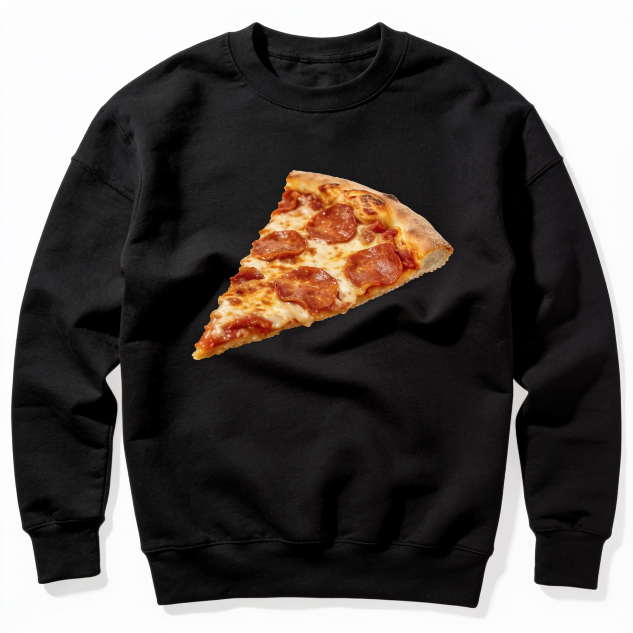 Here For The Pizza Ugly Sweater - Crewneck Sweatshirt