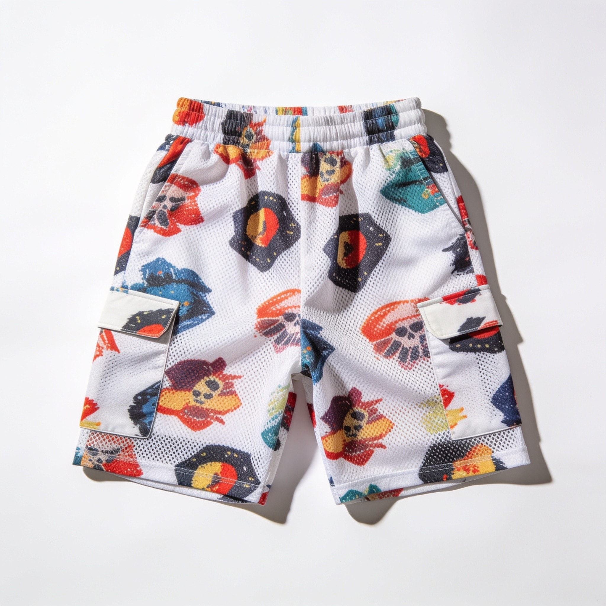 BL101 Outlaw Mesh Shorts - Allover Pattern, Side Pockets, 5" Inseam