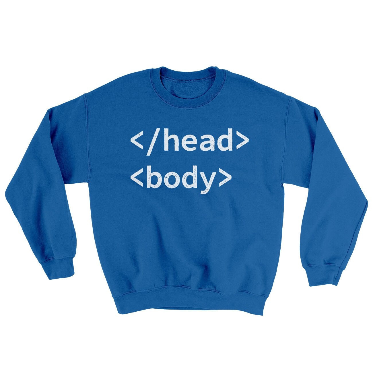 HTML Head Body Ugly Sweater Crewneck Sweatshirt