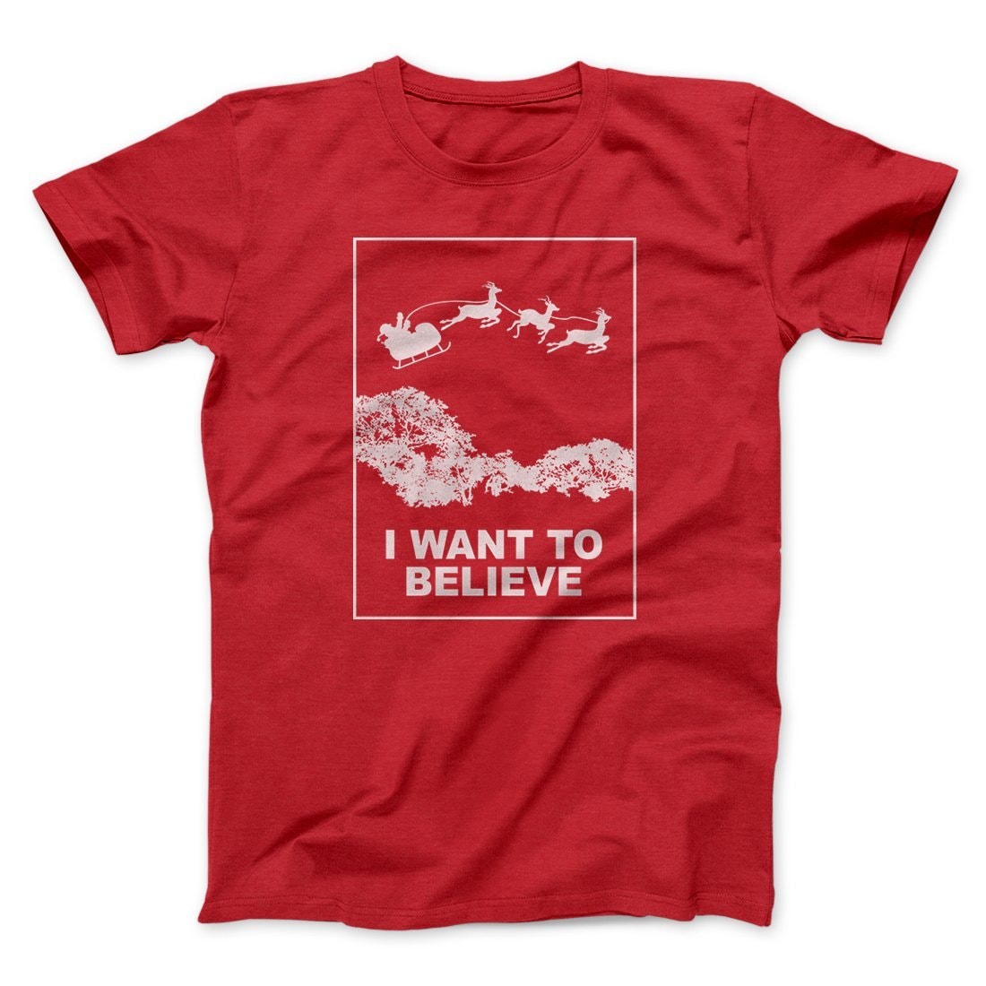 I Want to Believe Santa Unisex T-Shirt Soft Cotton Crew Neck Modern Fit