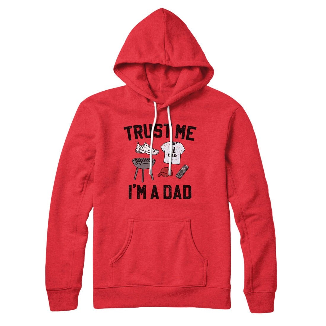 Trust Me I'm A Dad Hoodie - Unisex Cotton Polyester Pullover with Kangaroo Pocket