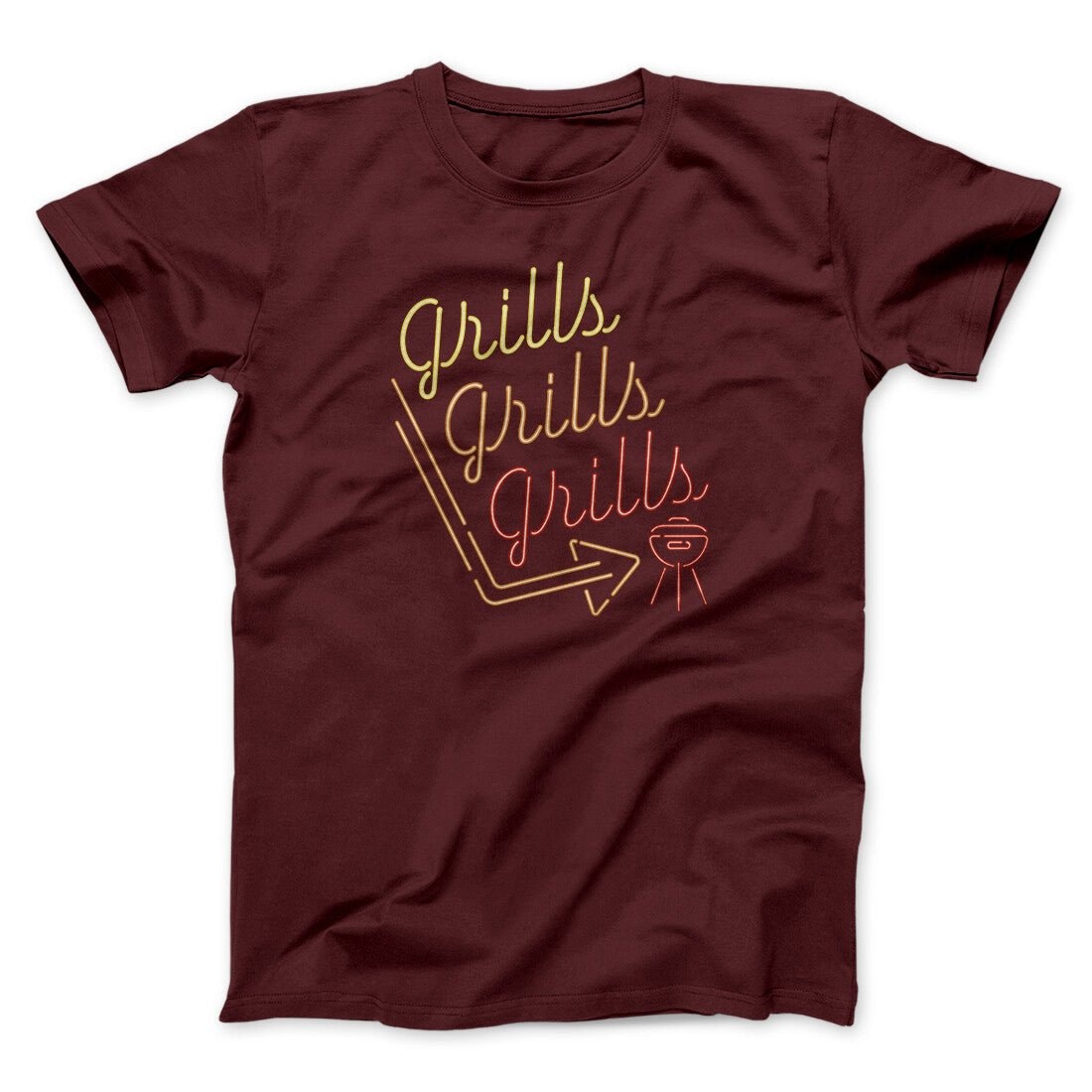 Grills Grills Grills Unisex T-Shirt BBQ Funny Graphic Cotton Tee