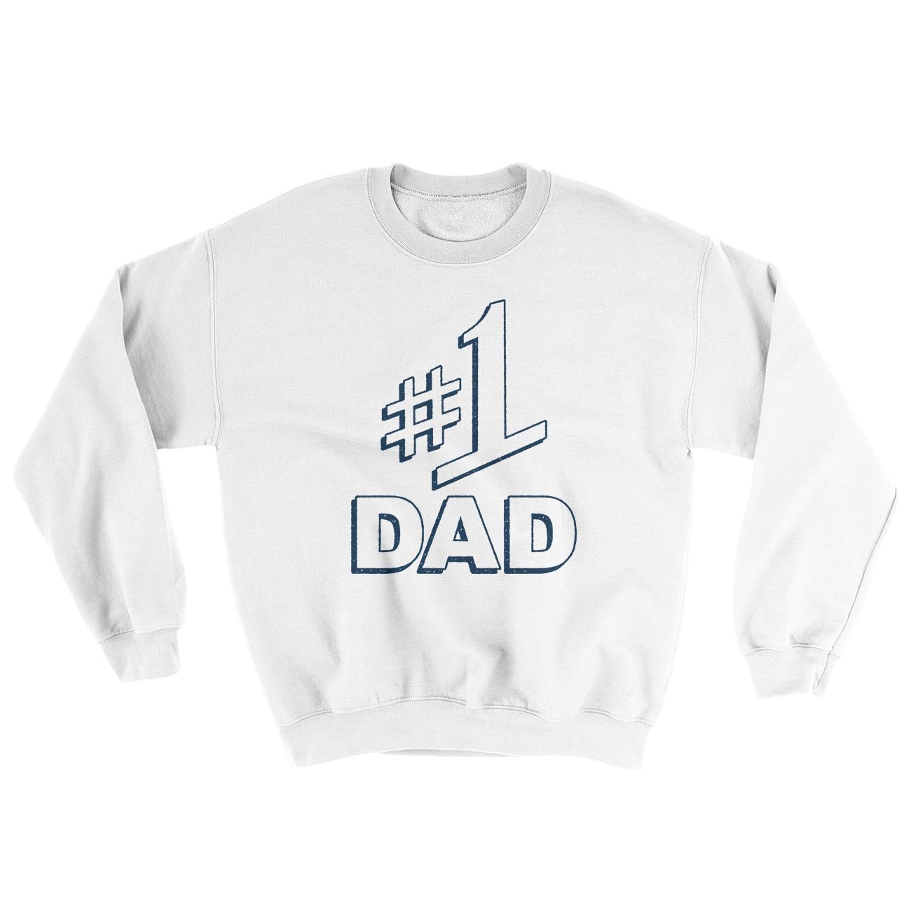 #1 Dad Ugly Sweater - Soft Cotton Poly Crewneck Sweatshirt