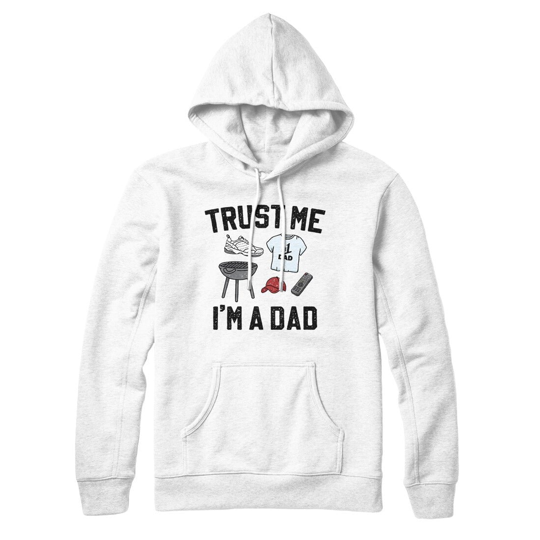 Trust Me I'm A Dad Hoodie - Unisex Cotton Polyester Pullover with Kangaroo Pocket