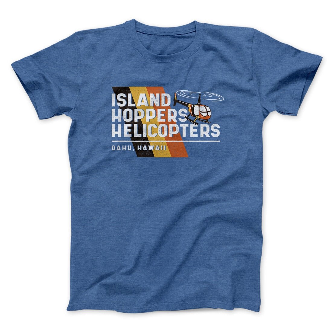 Island Hoppers Helicopters Unisex T-Shirt - Soft Cotton Blend, Vintage Fit