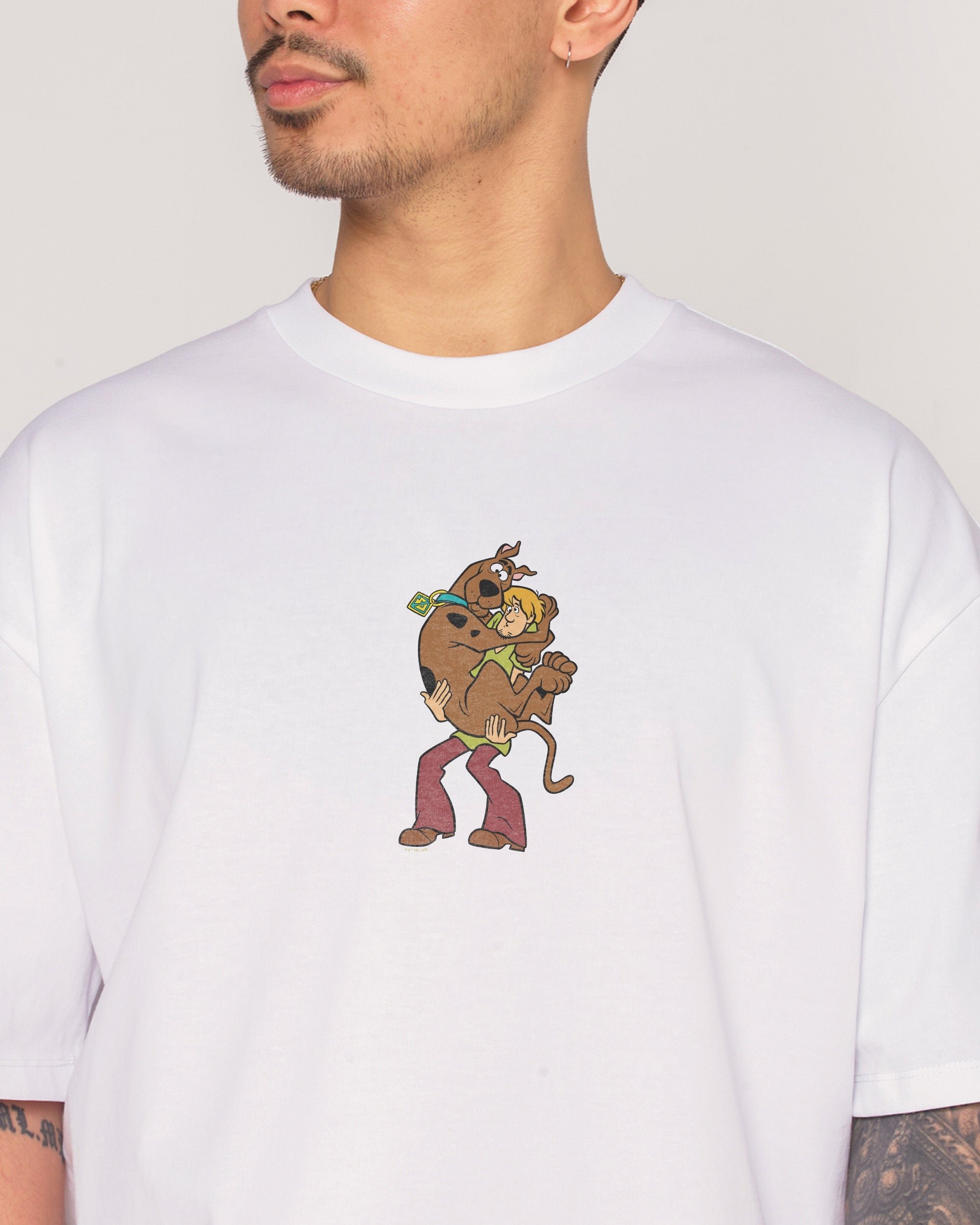Scooby & Shaggy Oversized Graphic Tee Unisex 90s Boxy Fit 100% Combed Cotton