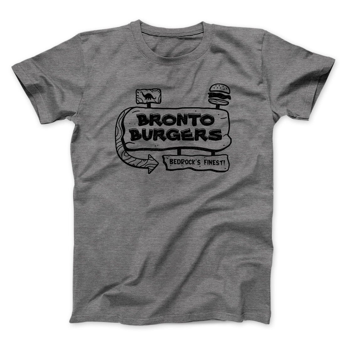 Bronto Burgers Bedrock Unisex T-Shirt - Soft Cotton Vintage Fit
