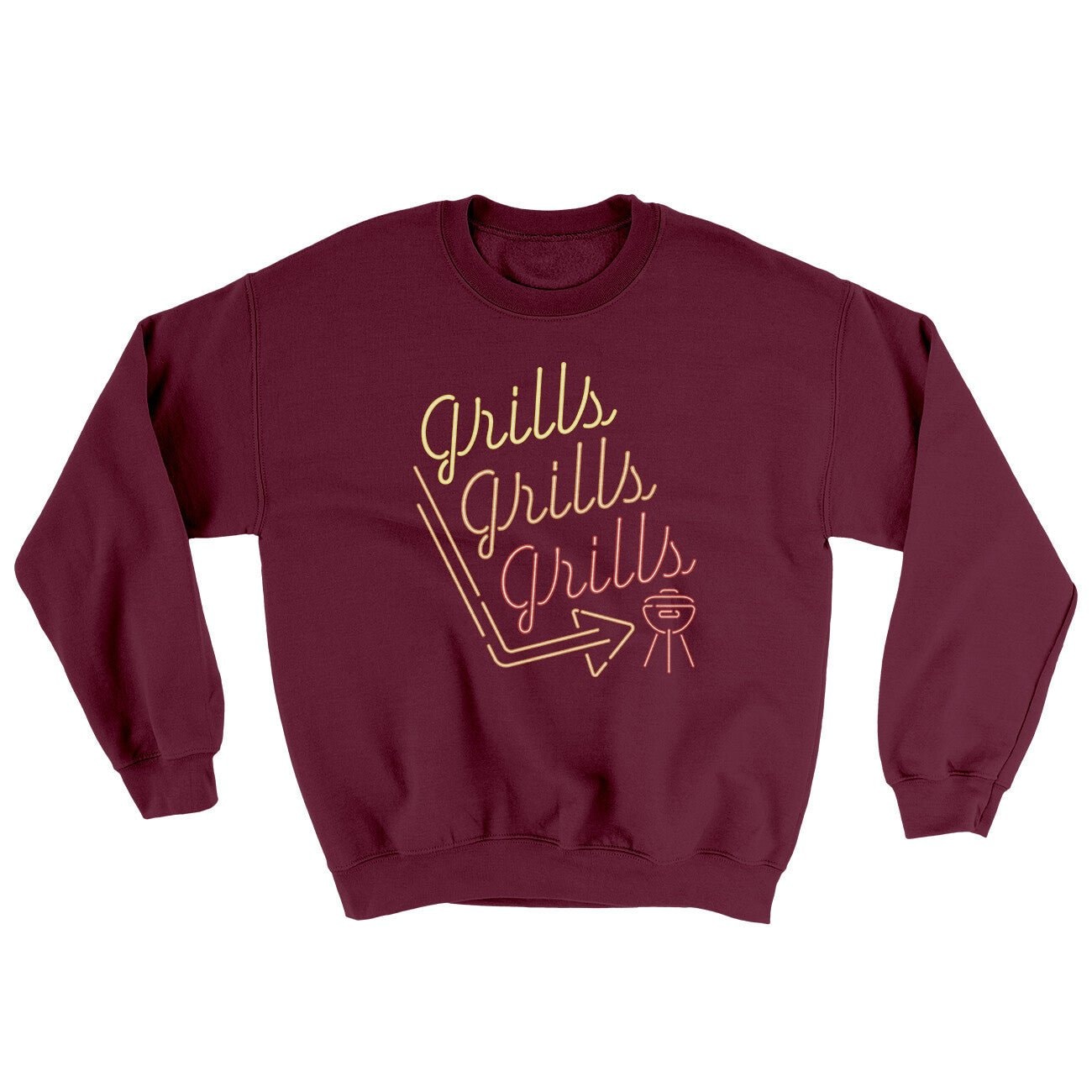 Grills Grills Grills Ugly Sweater Crewneck Sweatshirt