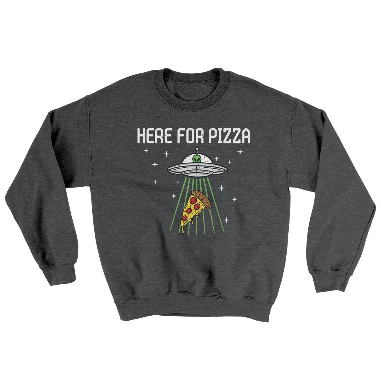 Here For The Pizza Ugly Sweater - Crewneck Sweatshirt