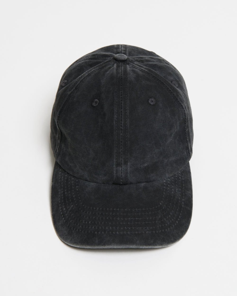Essential Black Washed Cotton Hat - Breathable Adjustable Acid Wash Cap