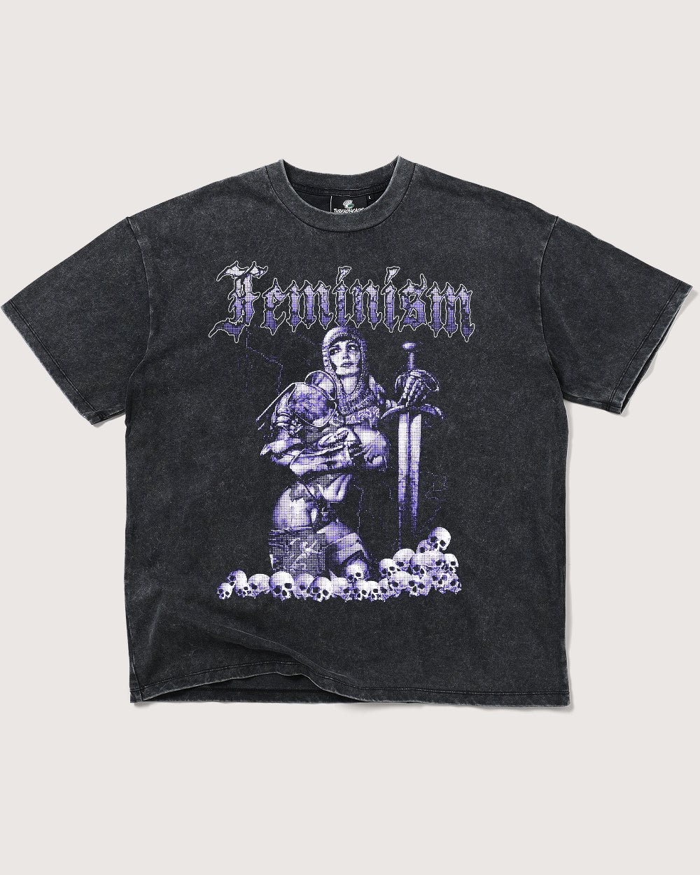 Feminism Oversized Graphic Tee Unisex 90s Boxy Fit 100% Combed Cotton