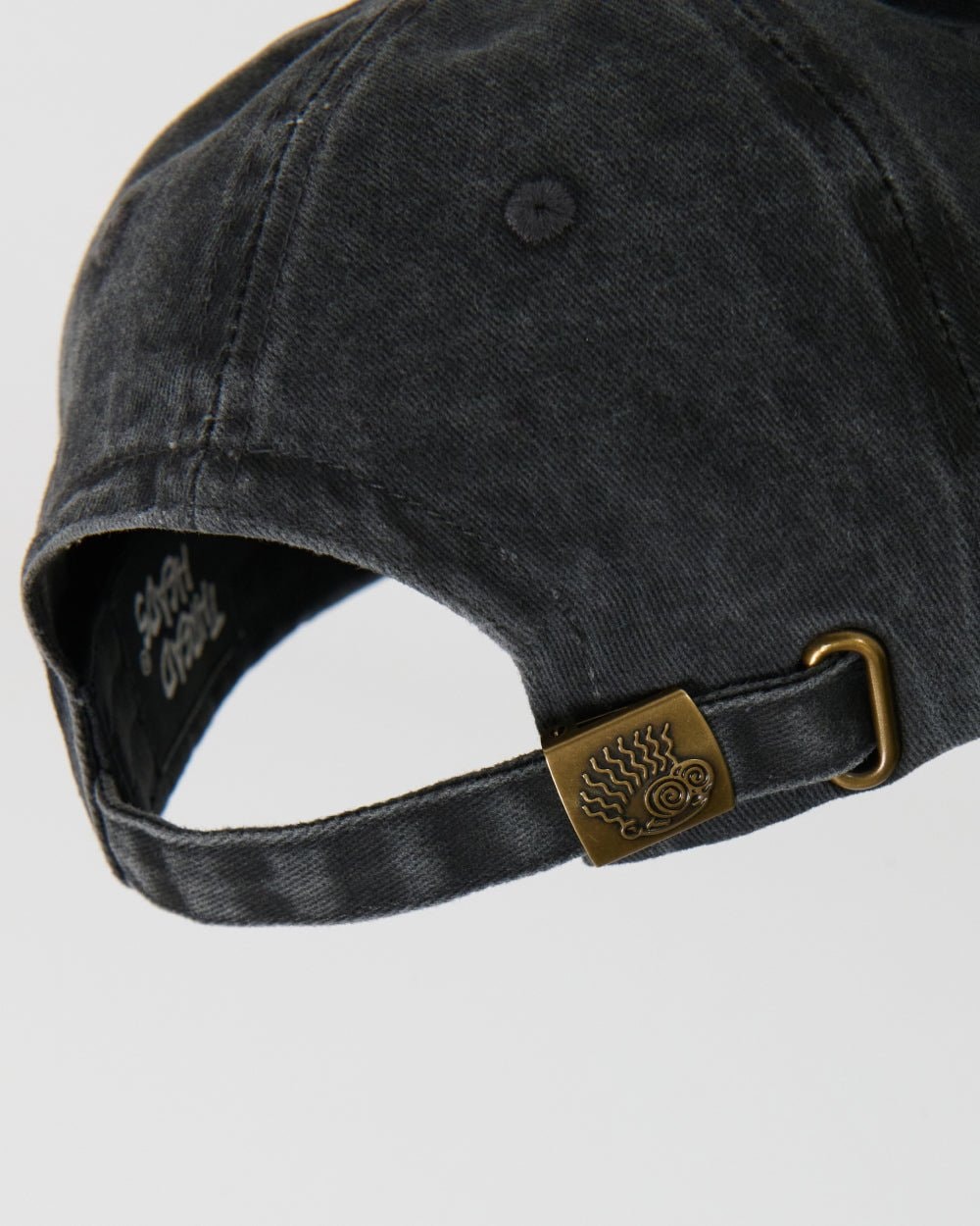 Essential Black Washed Cotton Hat - Breathable Adjustable Acid Wash Cap