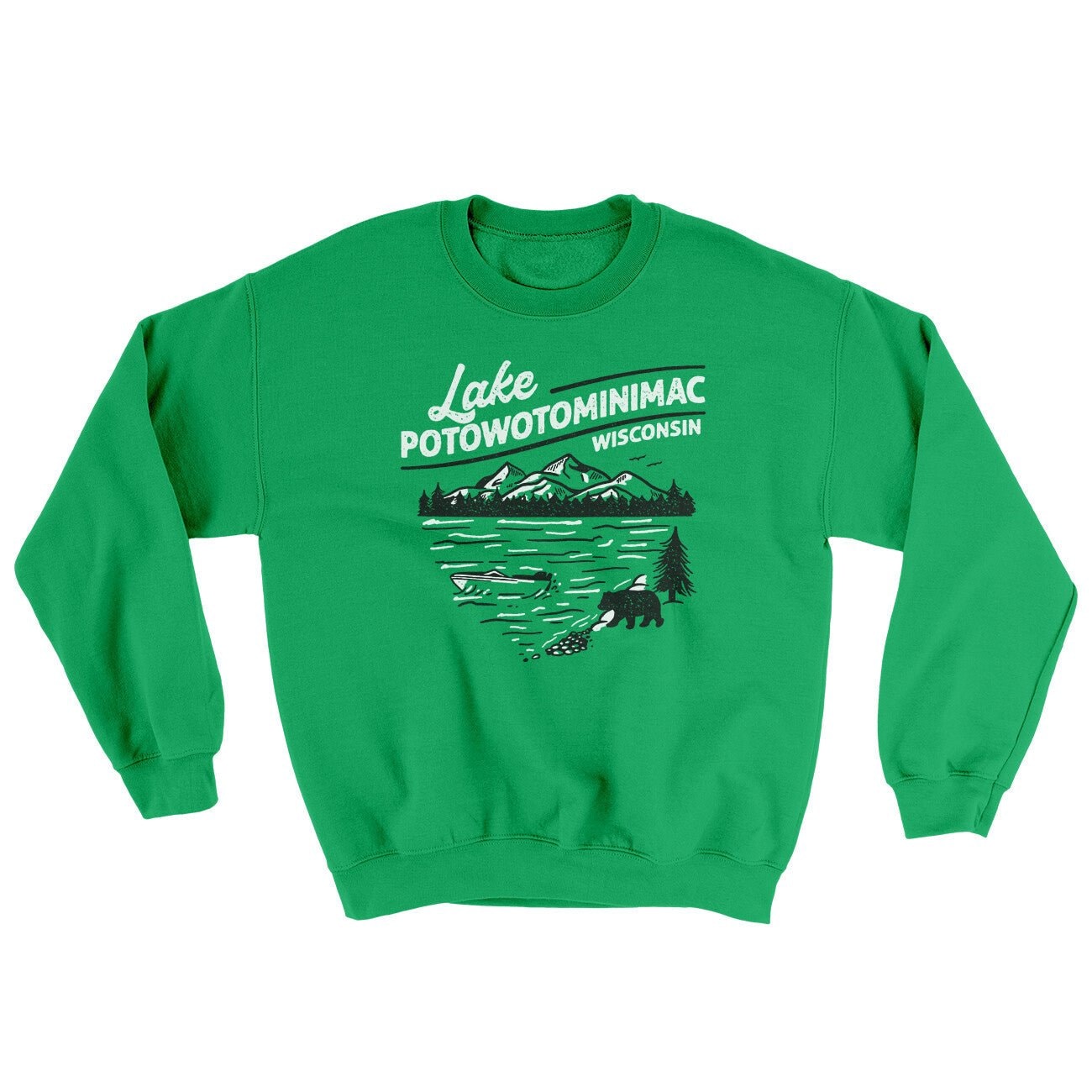 Lake Potowotominimac Ugly Sweater Crewneck Sweatshirt