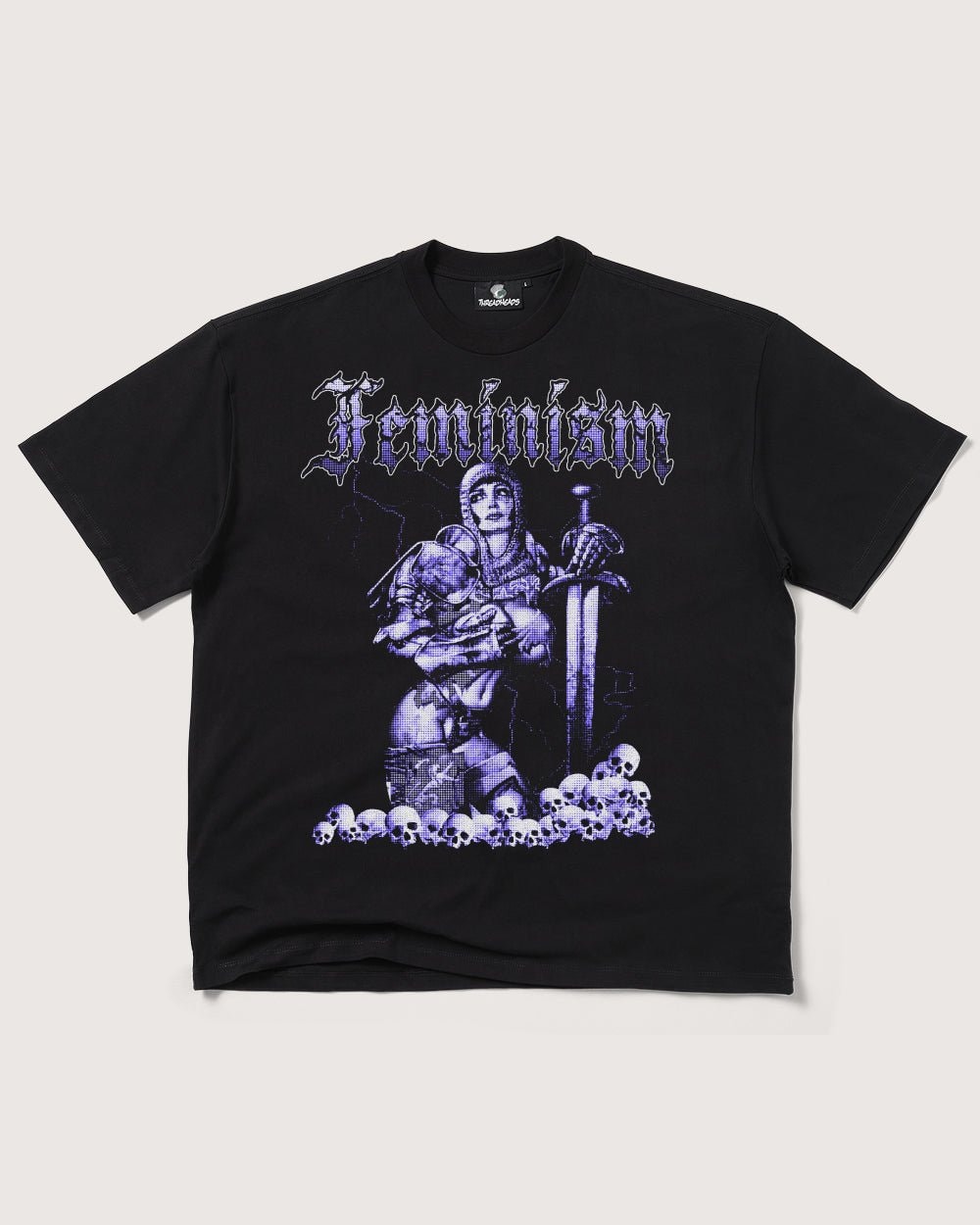 Feminism Oversized Graphic Tee Unisex 90s Boxy Fit 100% Combed Cotton