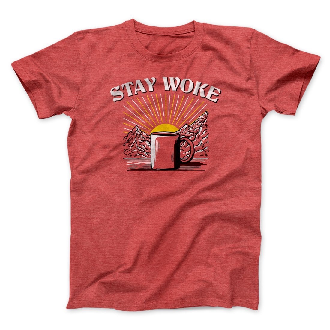 Stay Woke Coffee Funny Unisex T-Shirt - Soft Cotton Crew Neck Tee