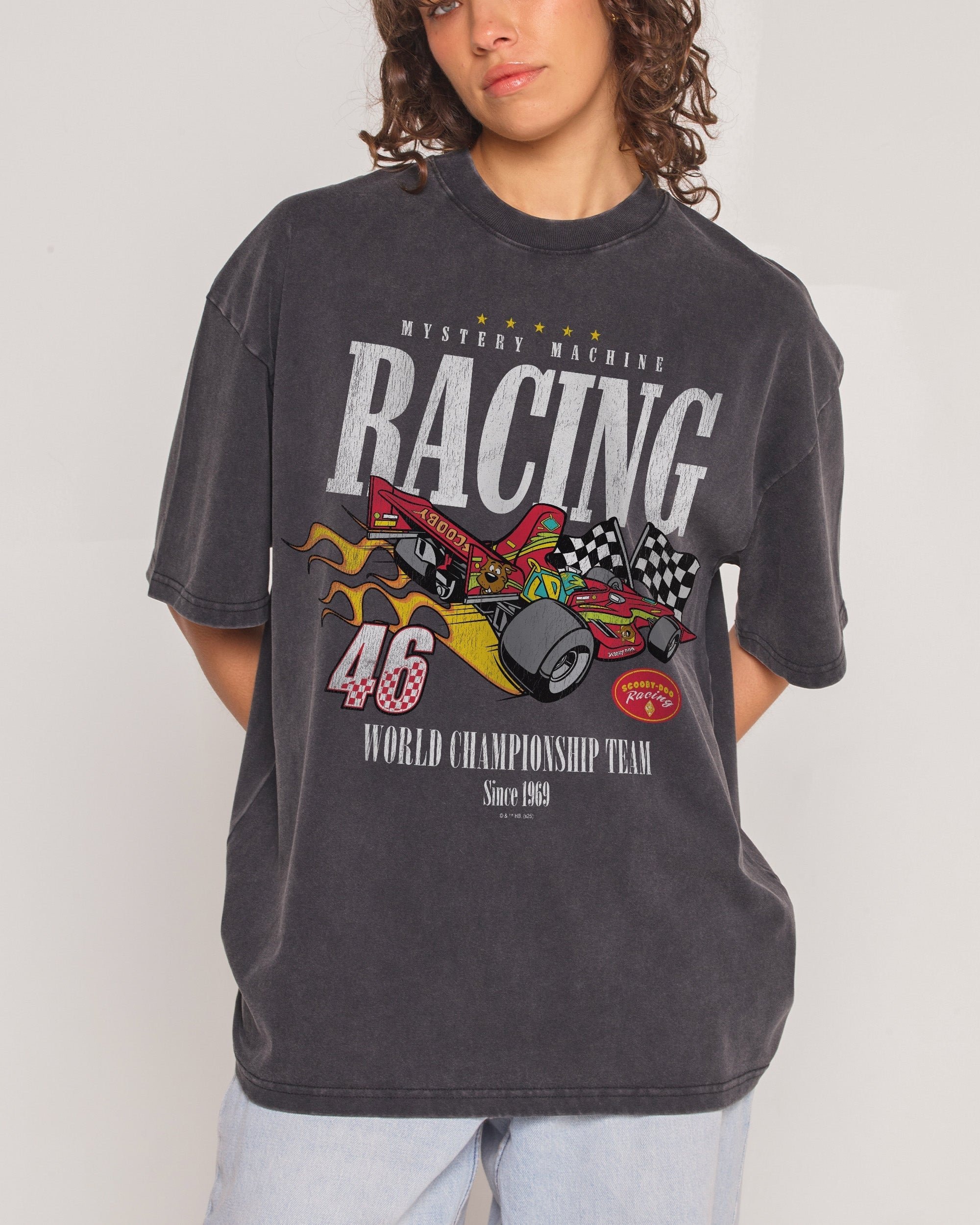 Scooby-Doo Racing Oversized Graphic T-Shirt - Unisex 100% Combed Cotton