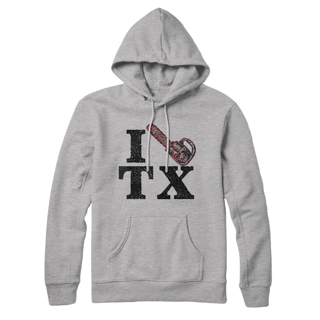 I Chainsaw Texas Hoodie - Unisex Cotton Polyester Pullover with Hood and Kangaroo Pocket