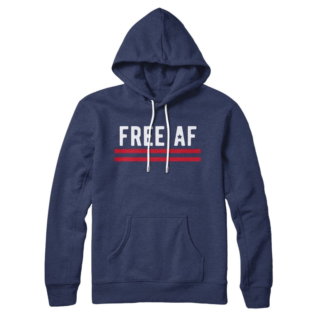 Free AF Unisex Pullover Hoodie - Cotton Polyester Blend, Loose Fit, Kangaroo Pocket