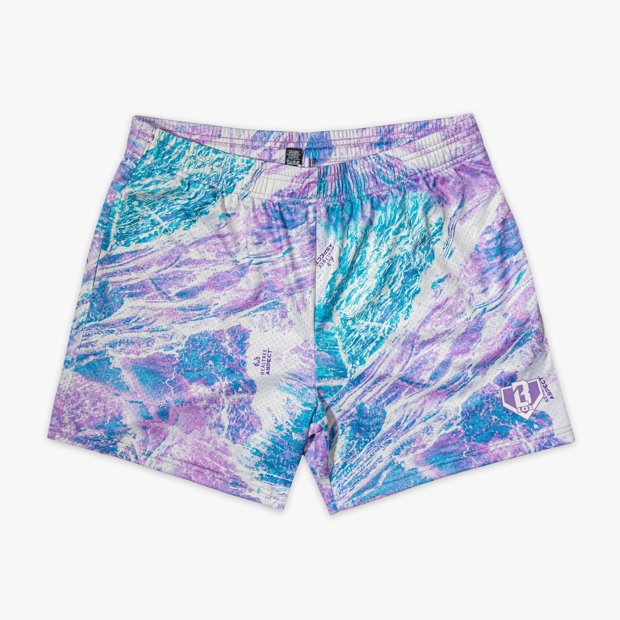 Realtree Aspect Lavender Camo Mesh Shorts - 5" Inseam, Men's