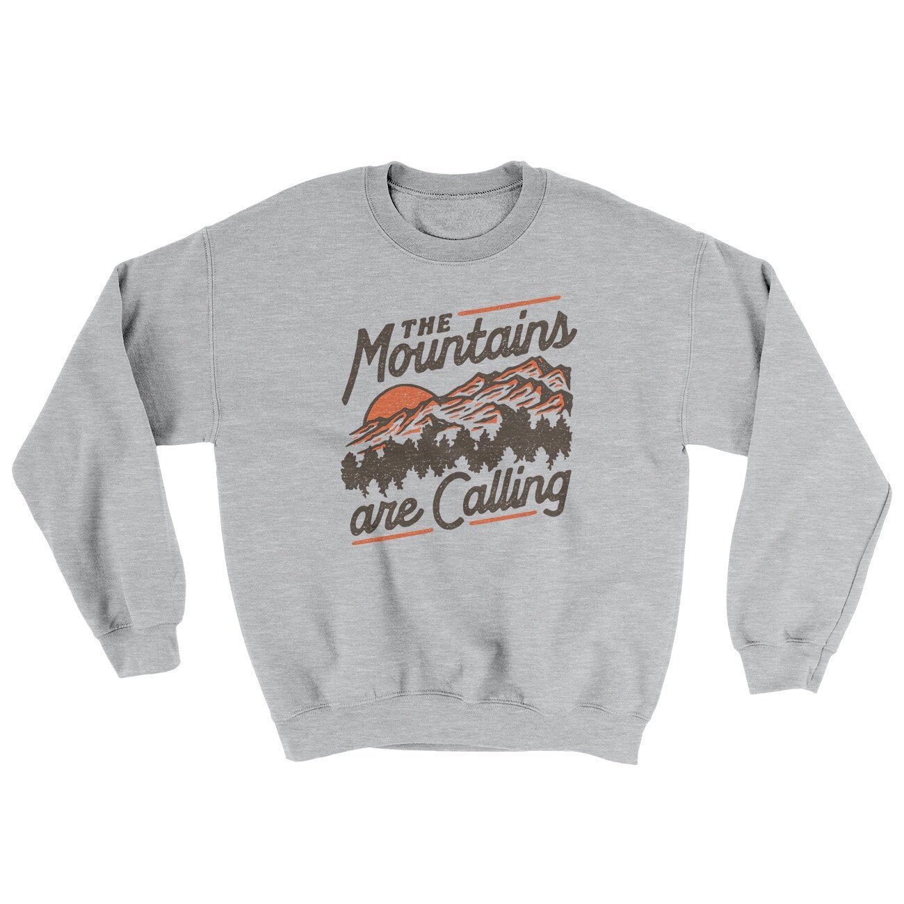 The Mountains Are Calling Ugly Sweater - Soft Cotton/Poly Crewneck Sweatshirt