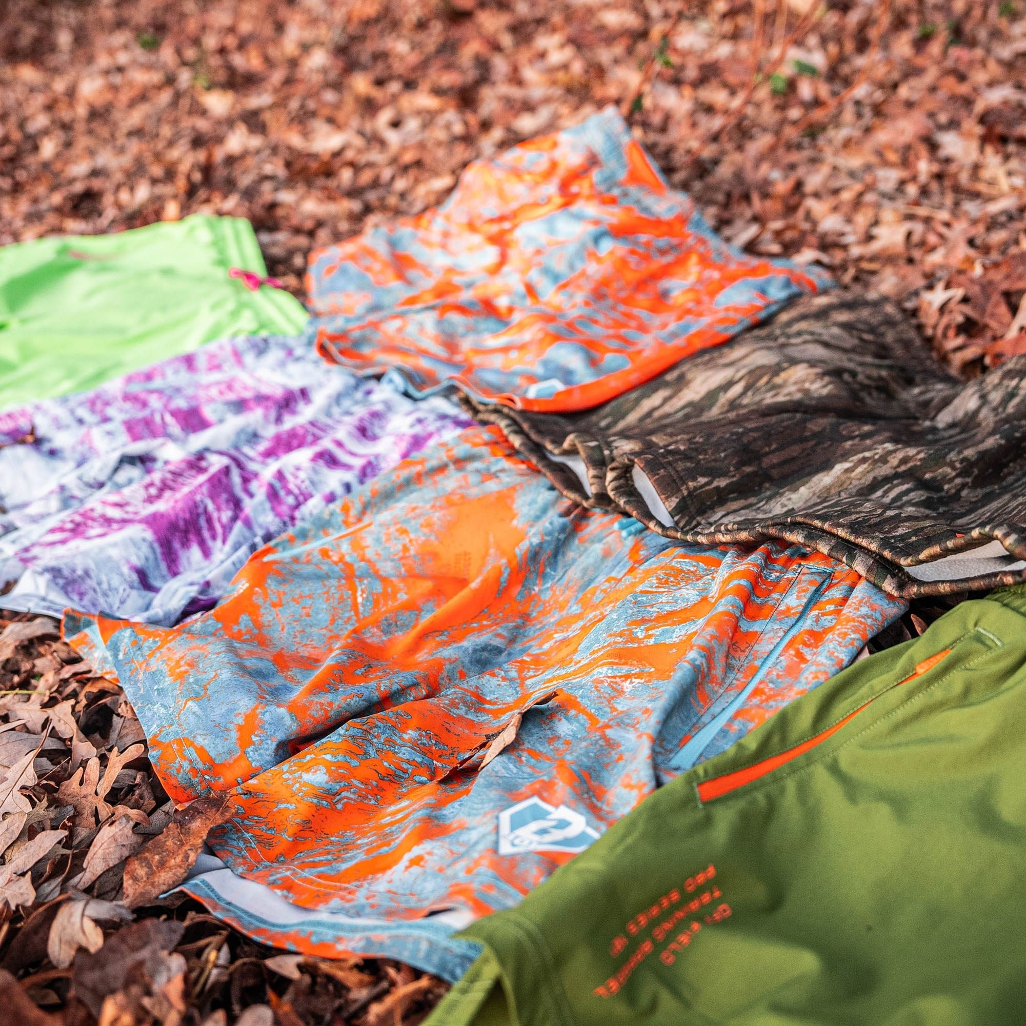 Realtree Aspect Shorts - Orange Camo Mesh Athletic Shorts for Men