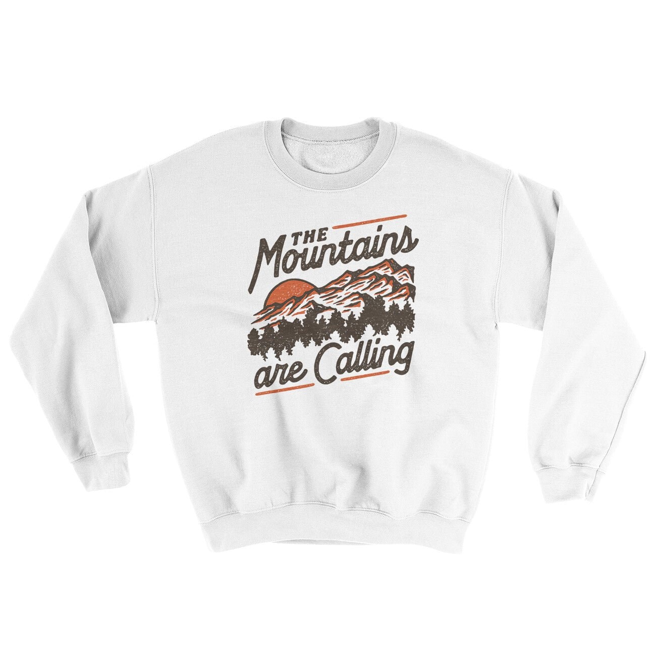 The Mountains Are Calling Ugly Sweater - Soft Cotton/Poly Crewneck Sweatshirt