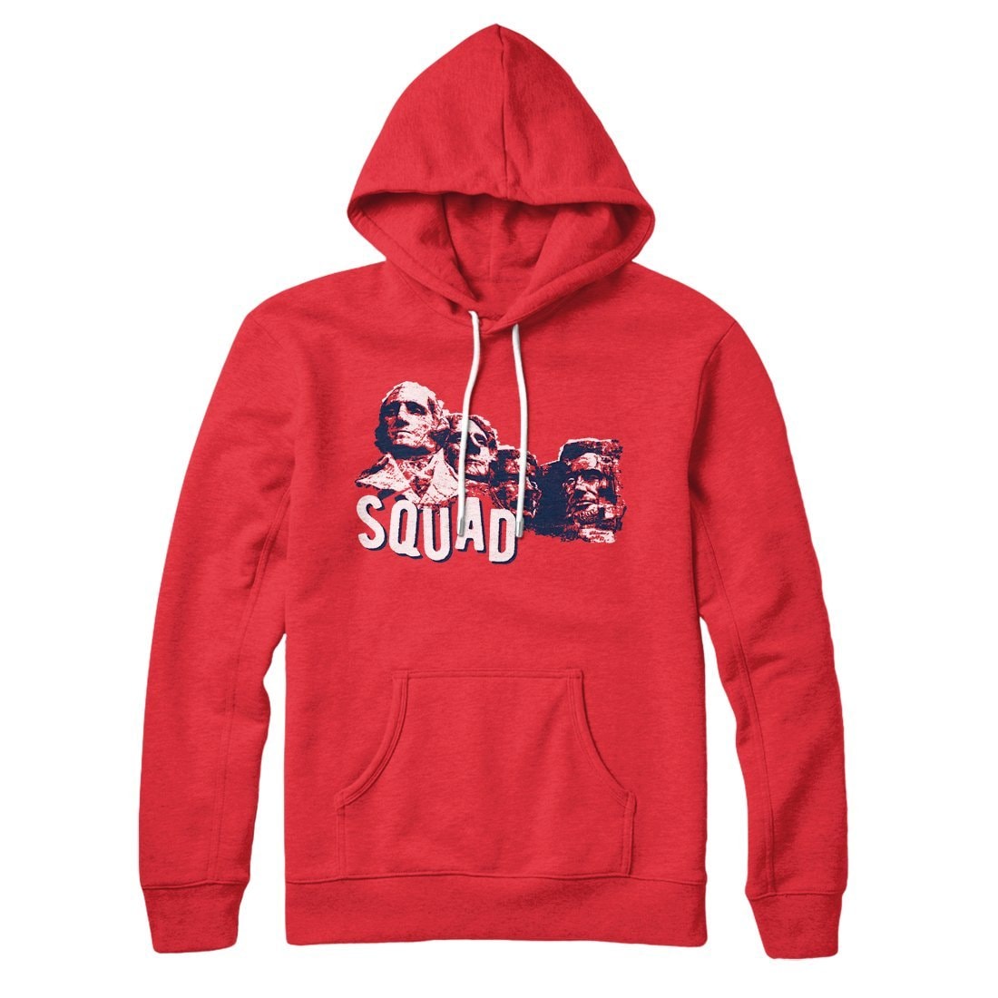Squad Unisex Pullover Hoodie Cotton Polyester Loose Fit Kangaroo Pocket