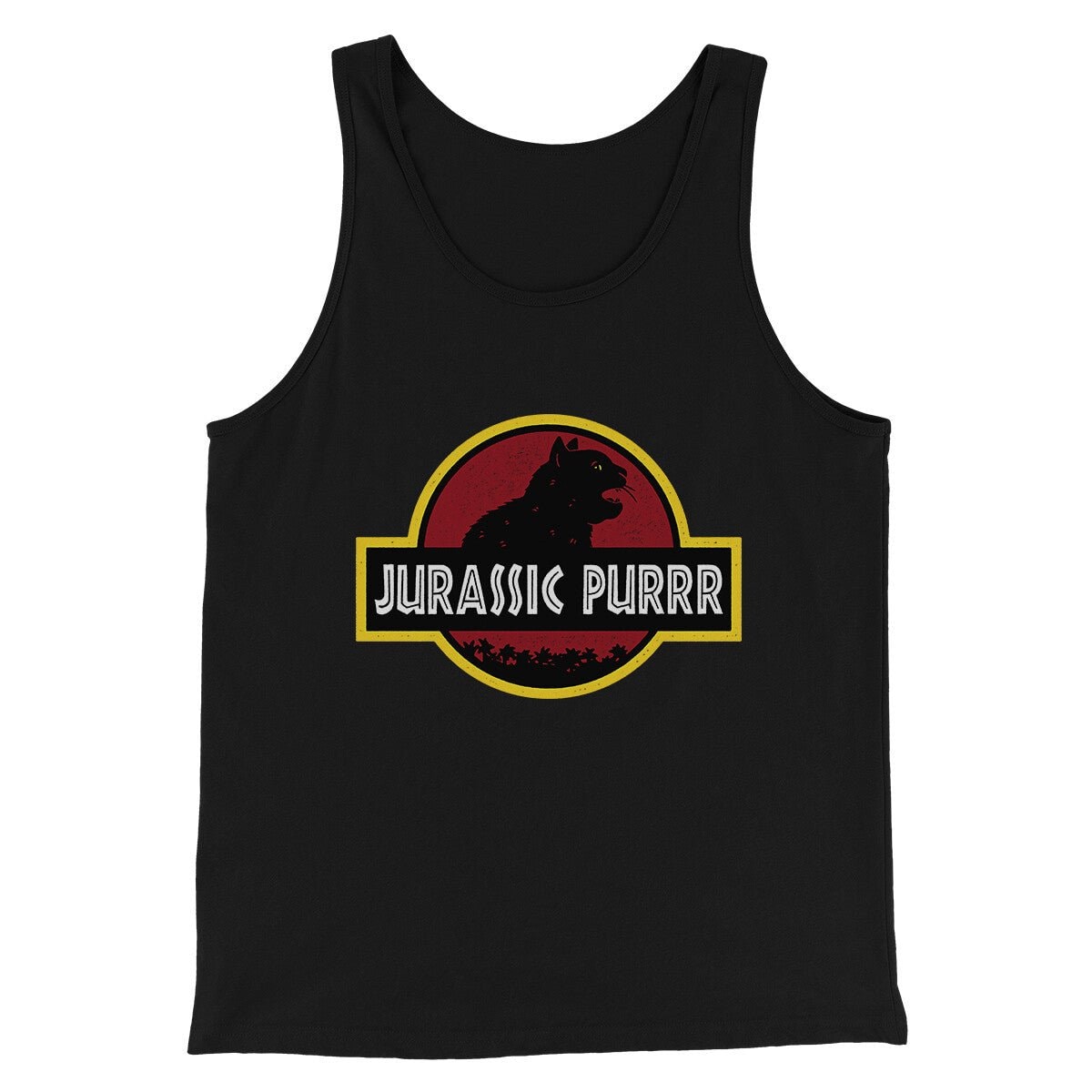 Jurassic Purr Funny Movie Unisex Tank Top - Combed Ring-Spun Cotton