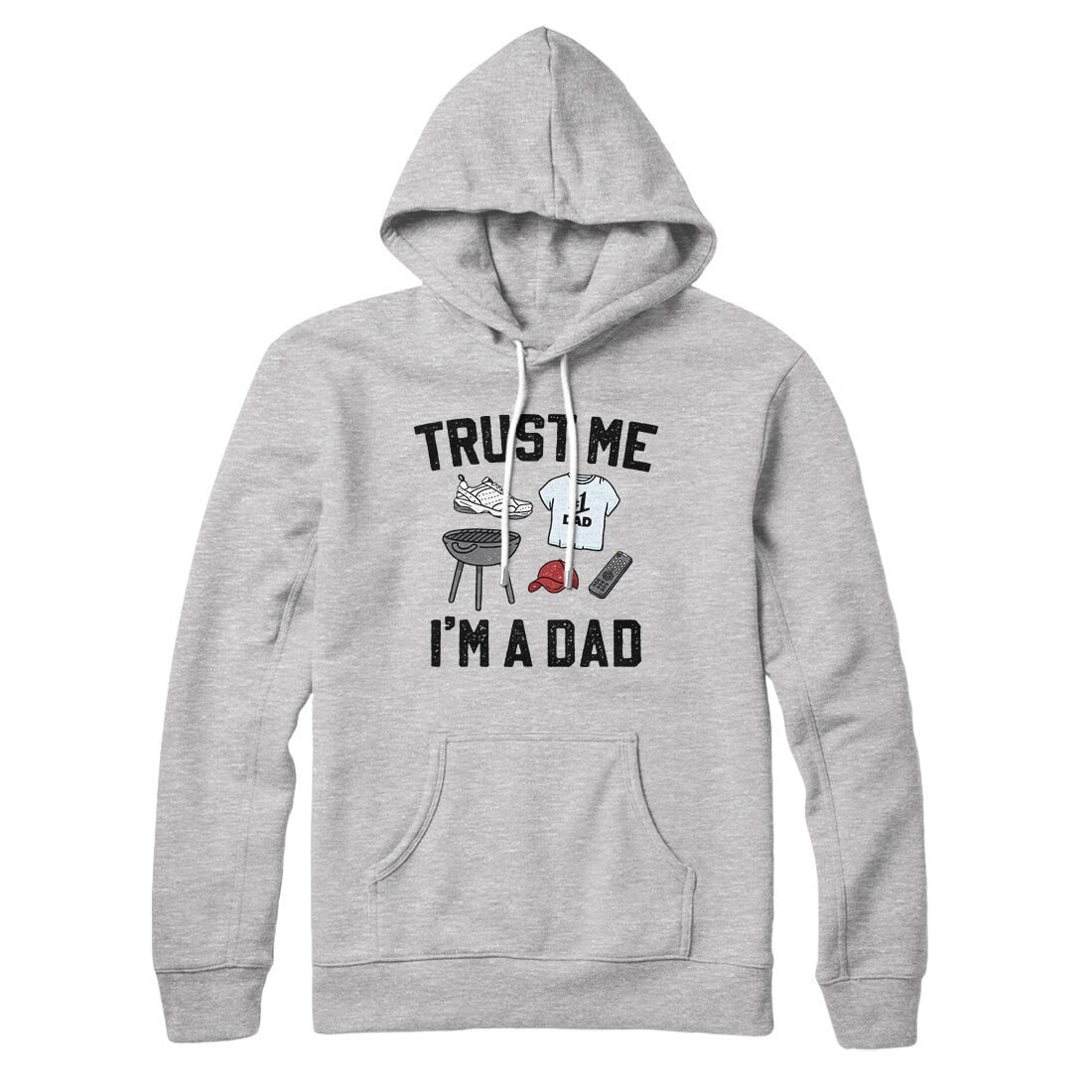 Trust Me I'm A Dad Hoodie - Unisex Cotton Polyester Pullover with Kangaroo Pocket