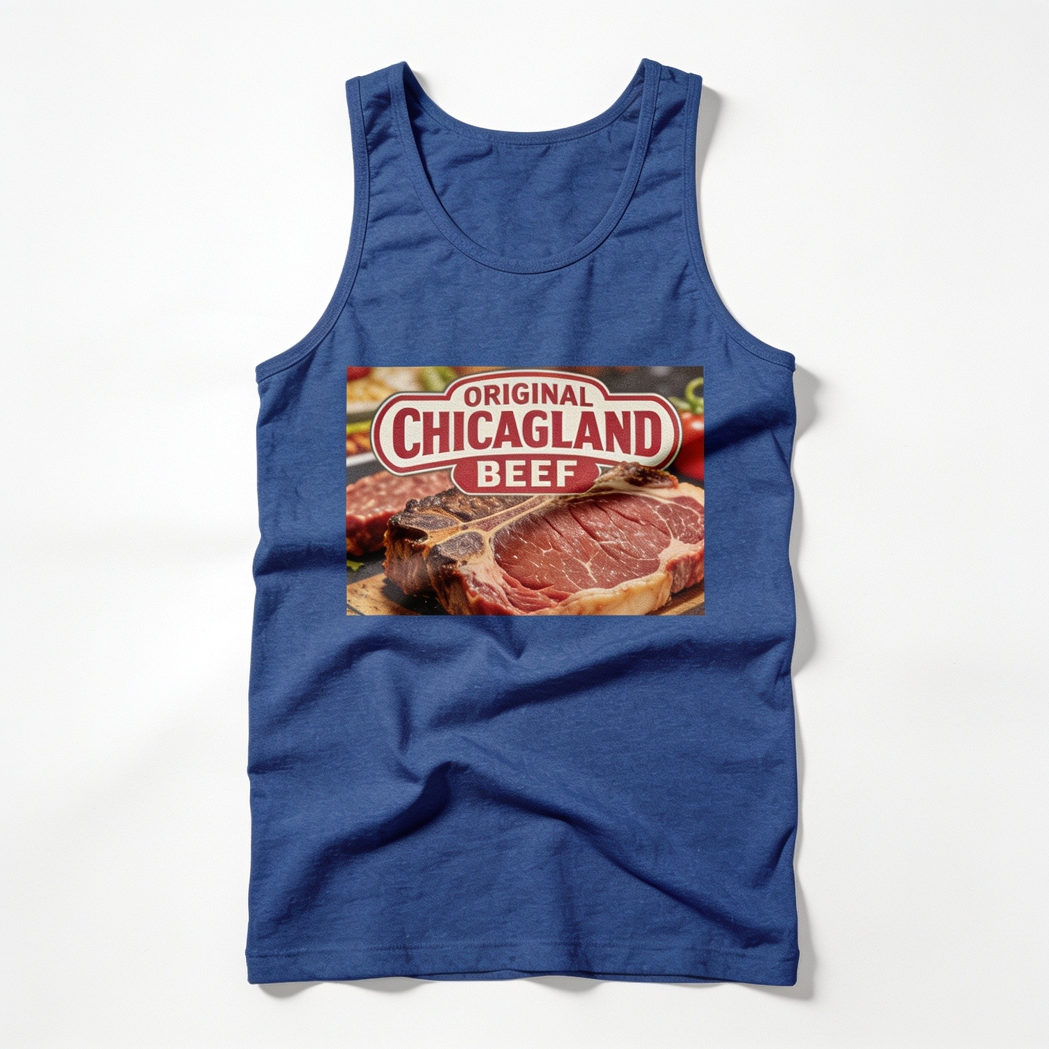 Original Beef Of Chicagoland Men/Unisex Tank Top - Combed Ring-Spun Cotton