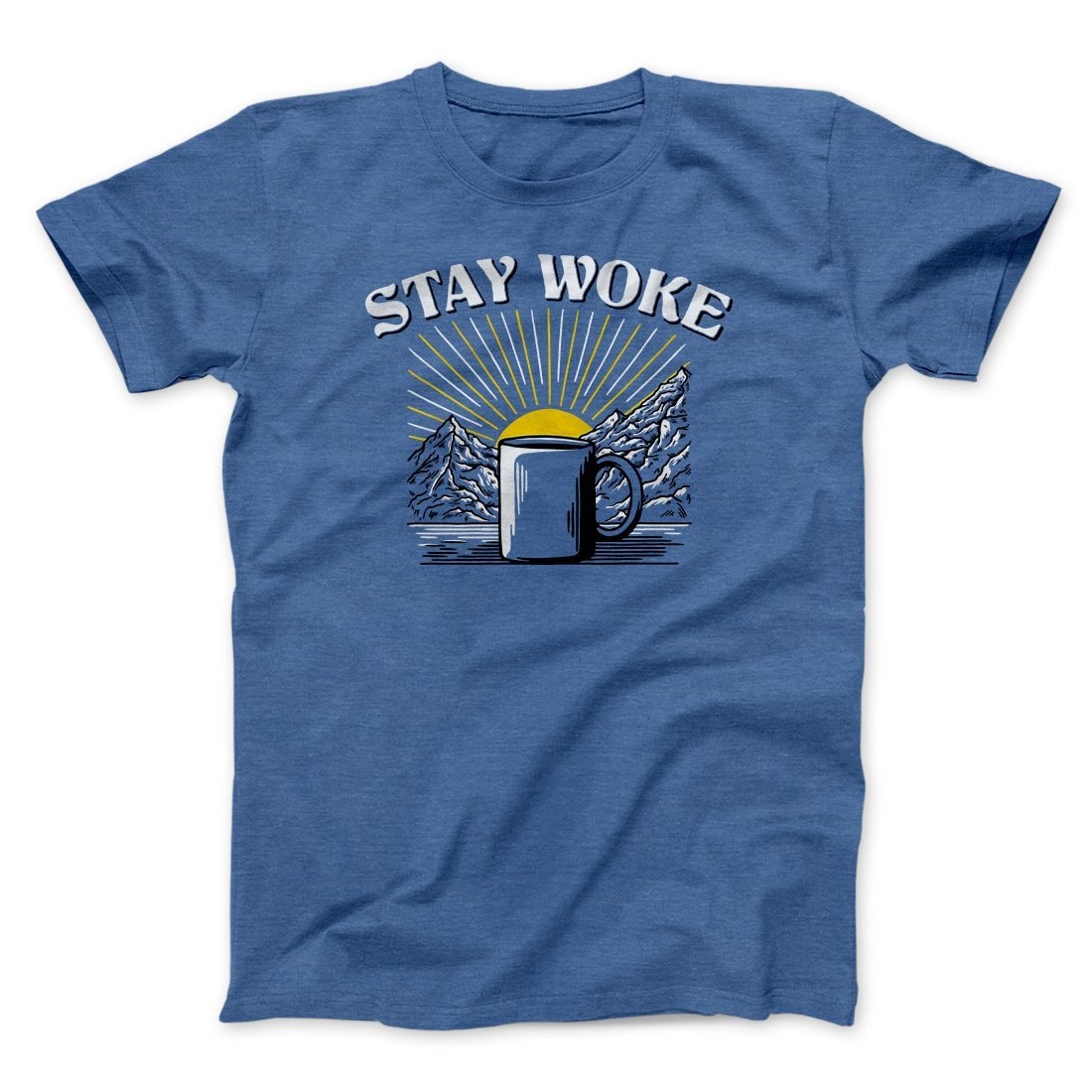Stay Woke Coffee Funny Unisex T-Shirt - Soft Cotton Crew Neck Tee