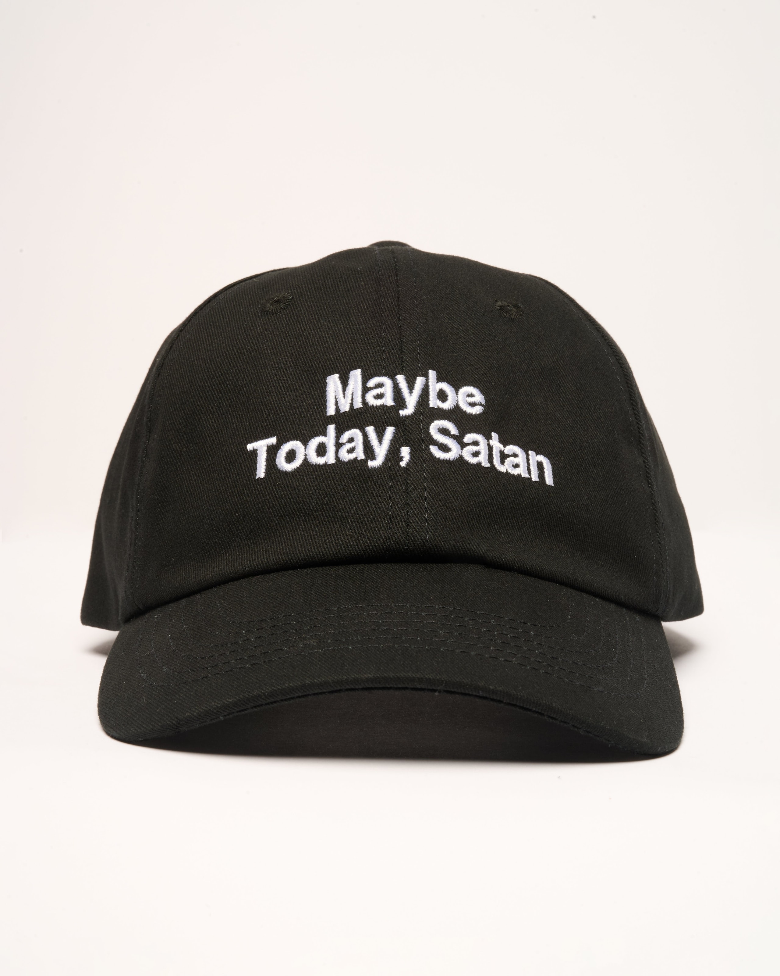 Maybe Today Satan Unisex Cotton Embroidered Adjustable Hat