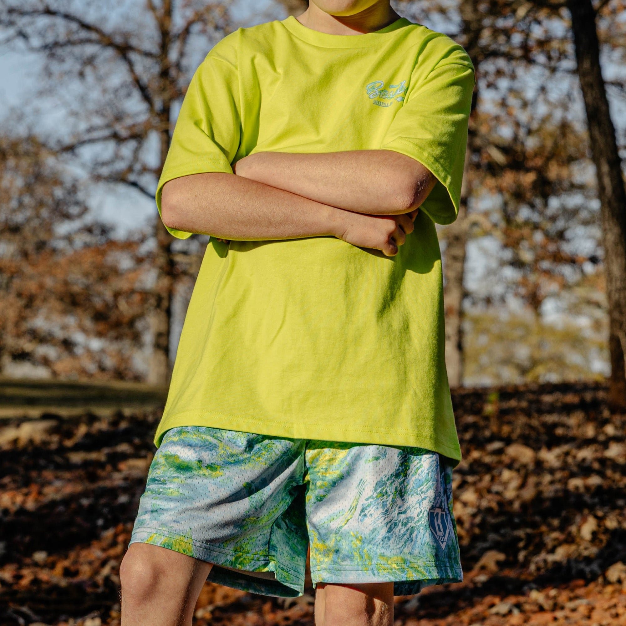 Realtree Aspect Shorts - Teal Camo Mesh Athletic Shorts for Men