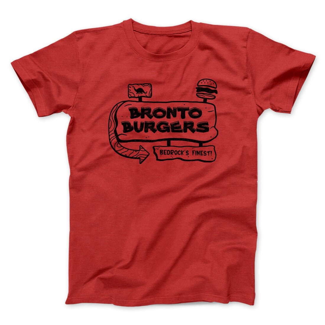 Bronto Burgers Bedrock Unisex T-Shirt - Soft Cotton Vintage Fit