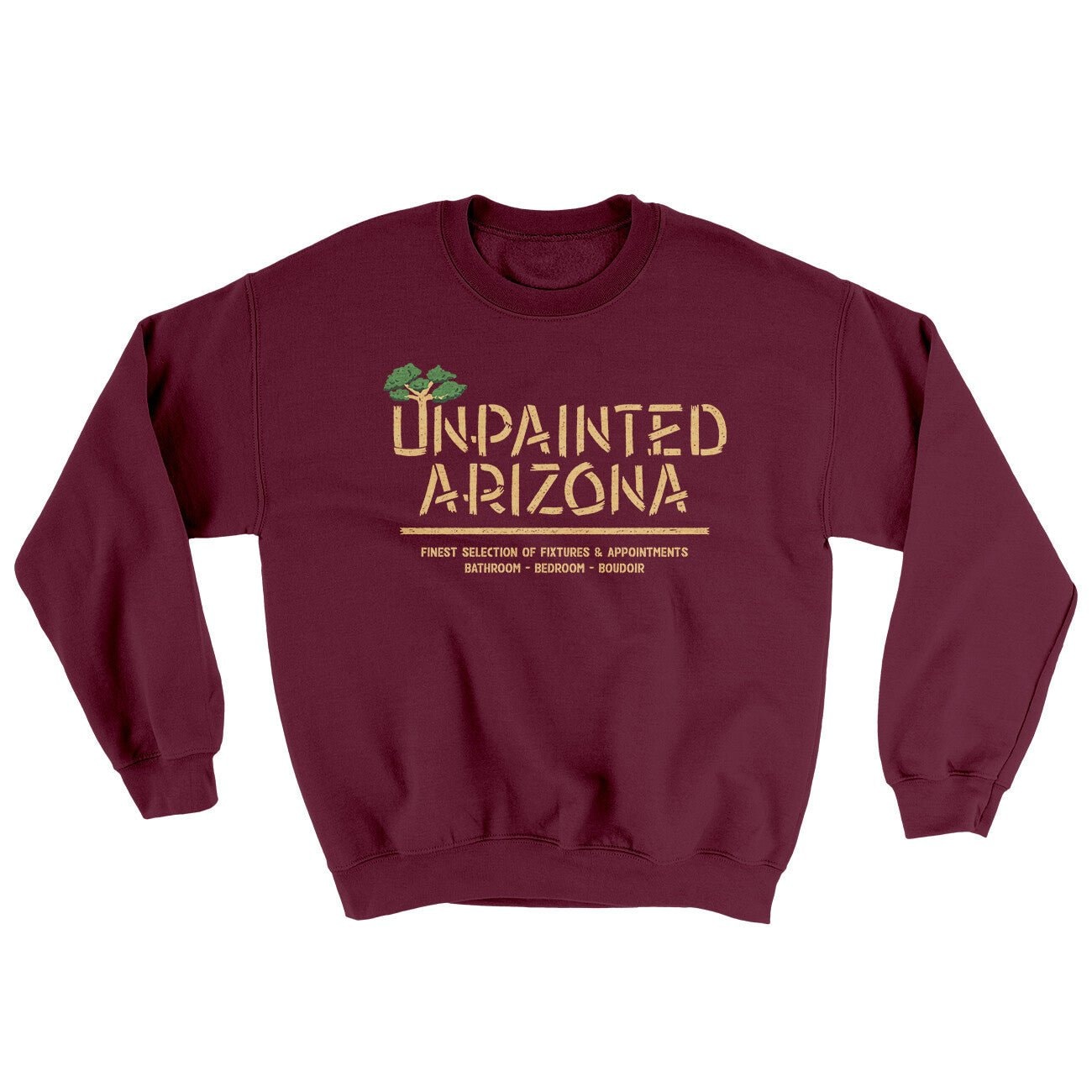 Unpainted Arizona Ugly Sweater - Soft 50/50 Cotton Poly Crewneck Sweatshirt