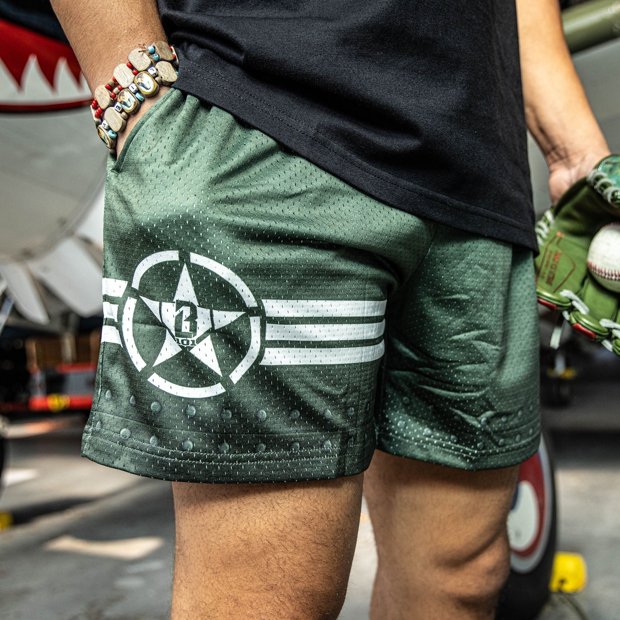 Field General Youth Mesh Shorts - Military Graphic, 5" Inseam, Polyester