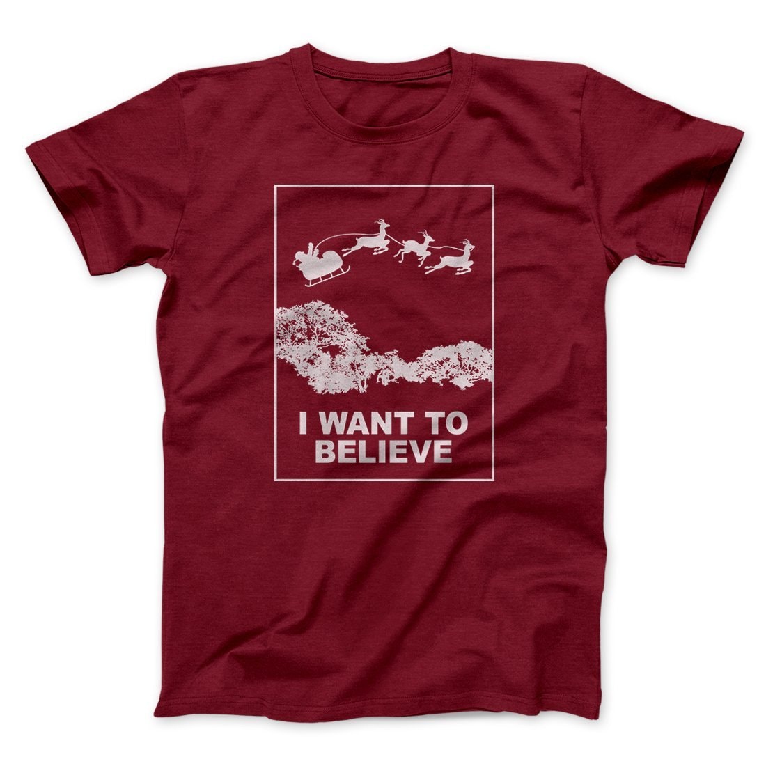 I Want to Believe Santa Unisex T-Shirt Soft Cotton Crew Neck Modern Fit