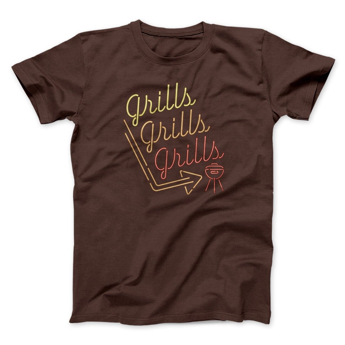 Grills Grills Grills Unisex T-Shirt BBQ Funny Graphic Cotton Tee